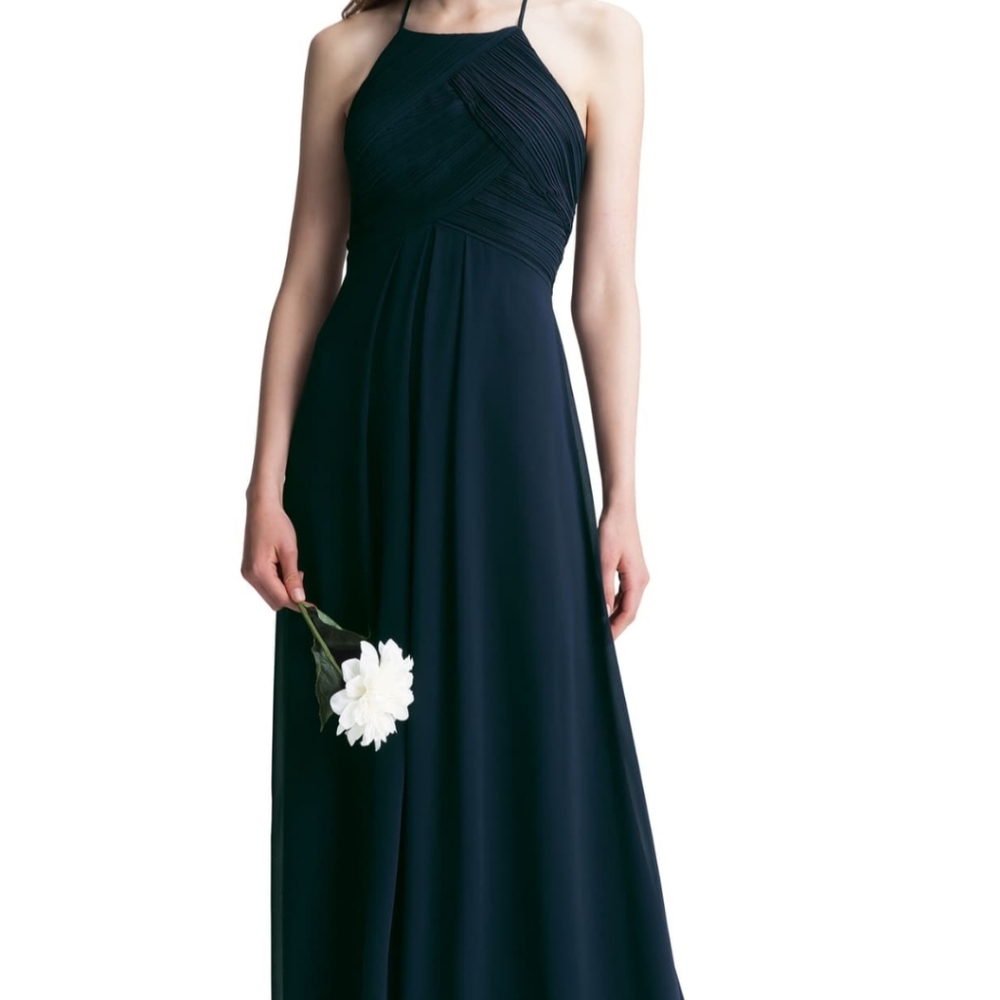 Bill levkoff nordstrom halter chiffon A-line dress